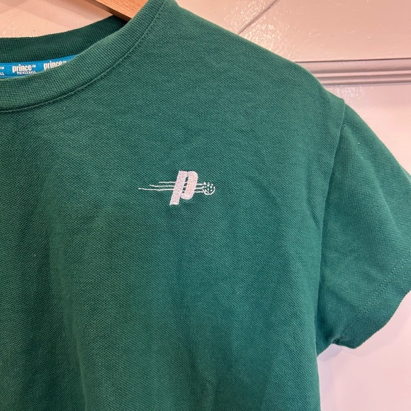 Prince pickleball green cropped t-shirt polo material size S - Picture 3 of 6